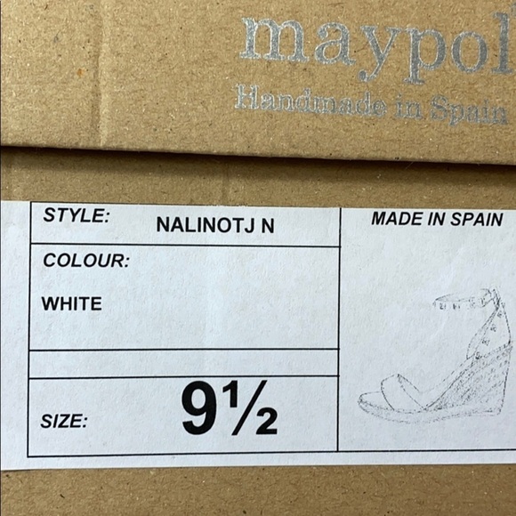 Maypol Anthro white leather studded espadrille wedges - Picture 8 of 8